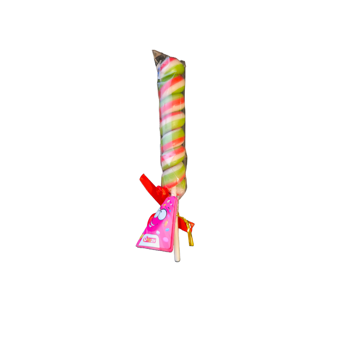 Bruisende kleurrijke tornado-lollie - Kerstmis