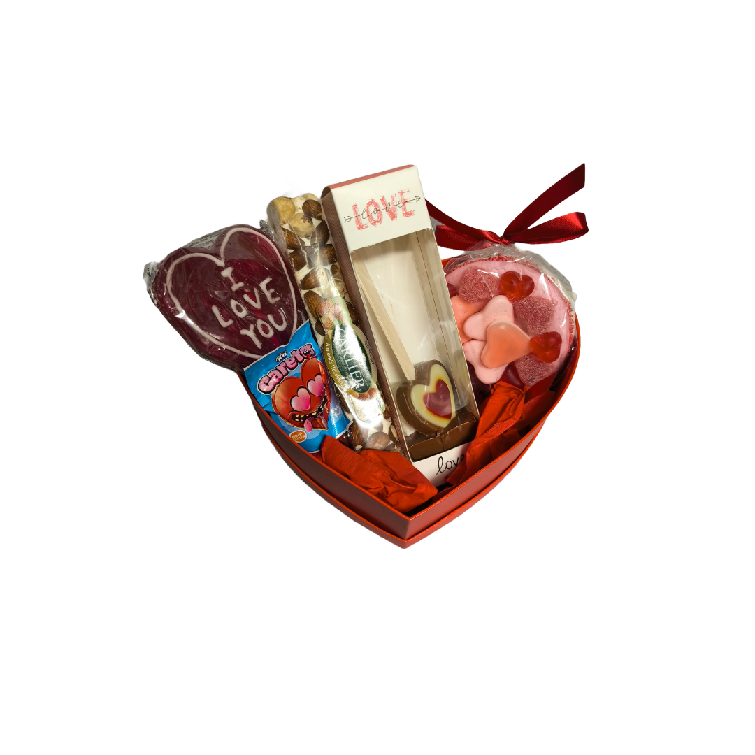 HEART BOX FILLED WITH CHOCOLATE - VALENTINE'S DAY