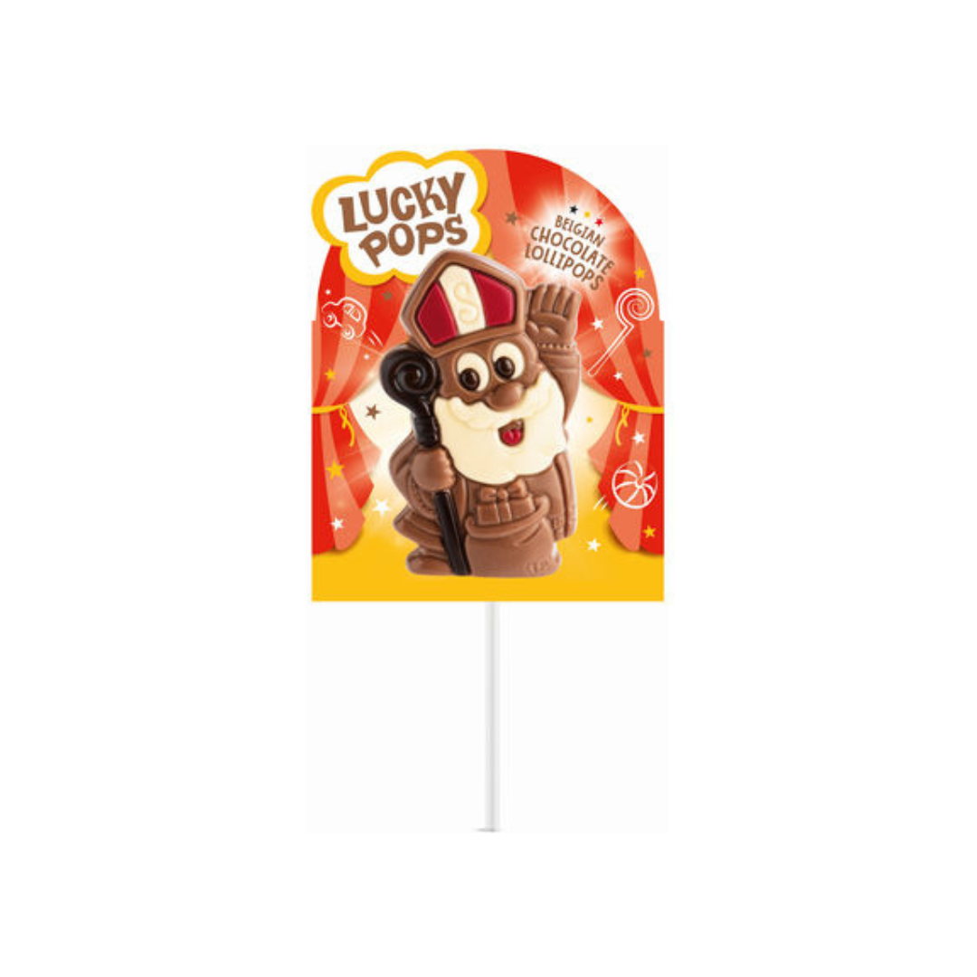 LUCKY POP MILK CHOCOLATE LOLLIPOP - SAINT NICHOLAS