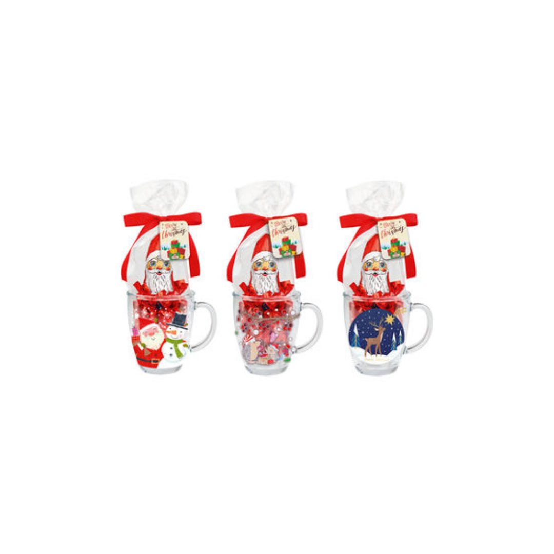 TEA CUP WITH CHOCOLATE ASSORTMENT (UNIT) - CHRISTMAS