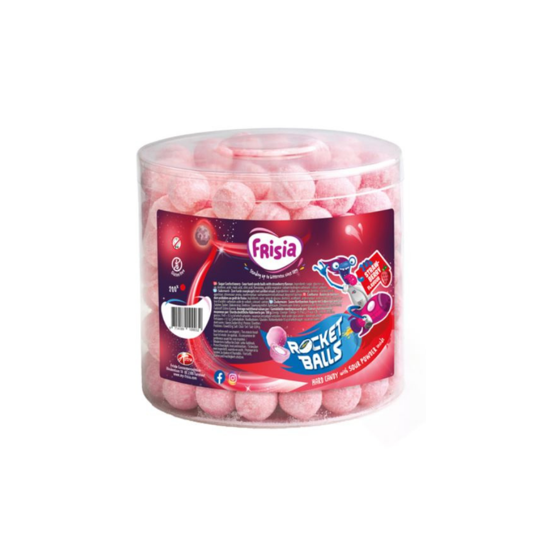 FRISIA ROCKET BALLS FRAISE ACIDULÉS (LOT DE 10)