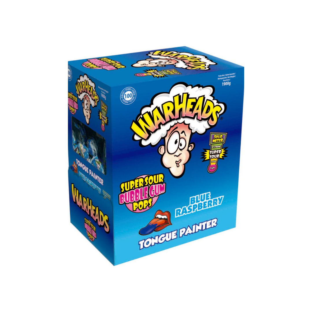 MEGA WARHEADS LOLLIES BLUE RASPBERRY (UNIT)